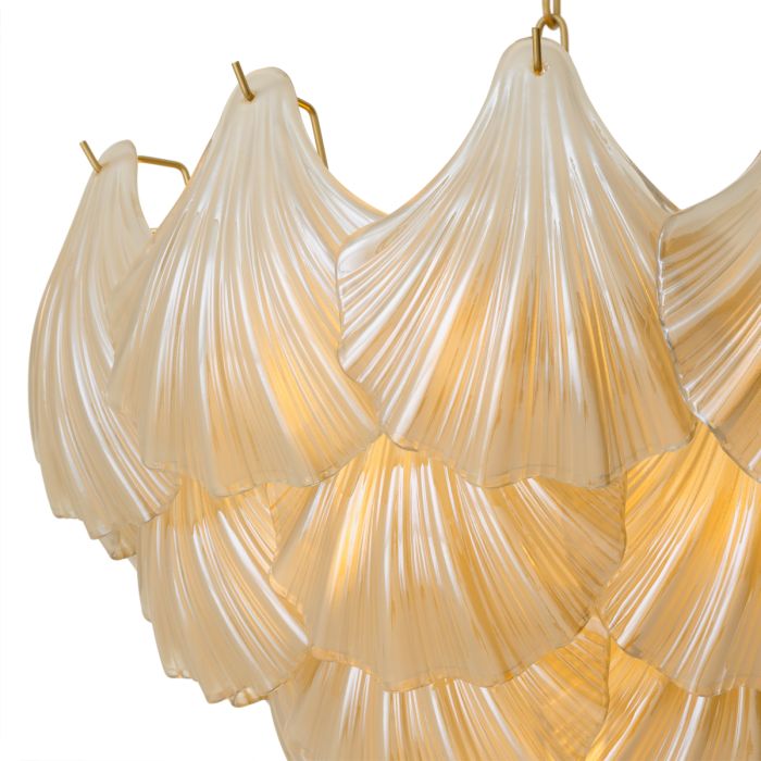 Lustre doré en verre champagne | Eichholtz Ibiza