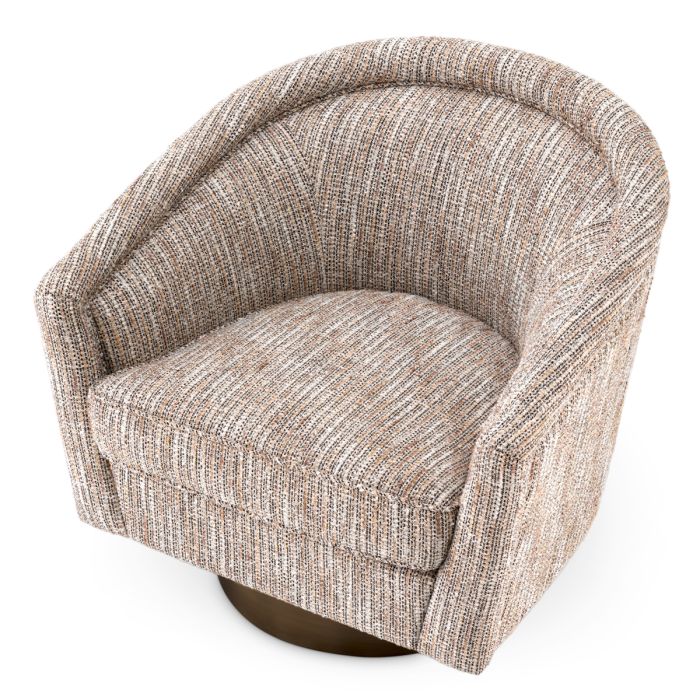Fauteuil pivotant en tissu beige | Eichholtz Catene