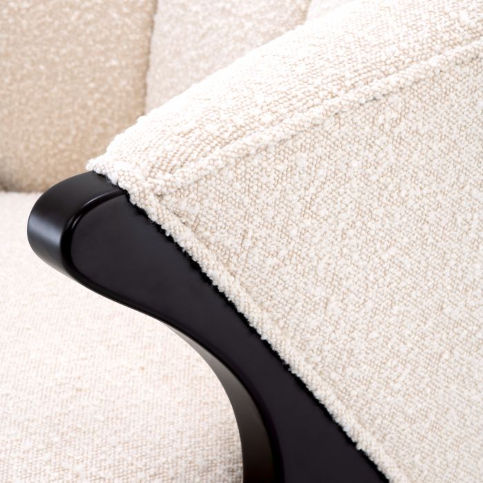 Fauteuil bouclé crème | Eichholtz Pavone