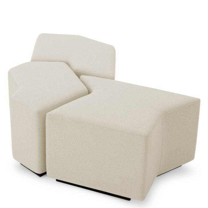 Pouf en tissu crème (lot de 3) | Eichholtz Filbert