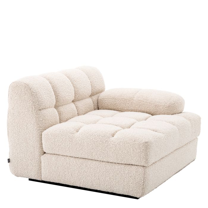 Module d'angle droit bouclé crème | Eichholtz Dean