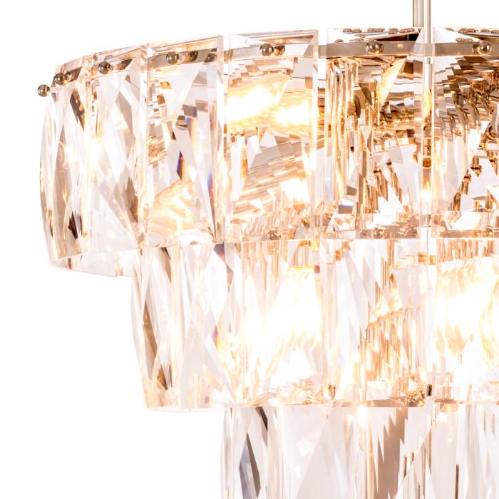 Lustre nickelé en cristal | Eichholtz Amazone S