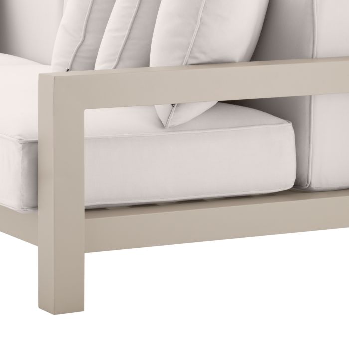 Canapé d'extérieur 3-4 places en métal sable | Eichholtz Cap-Antibes