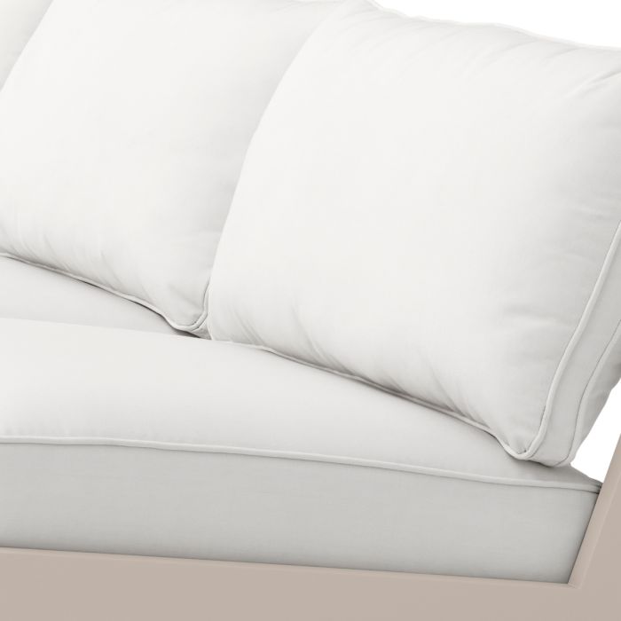 Canapé d'extérieur 3 places en métal sable | Eichholtz Lomax