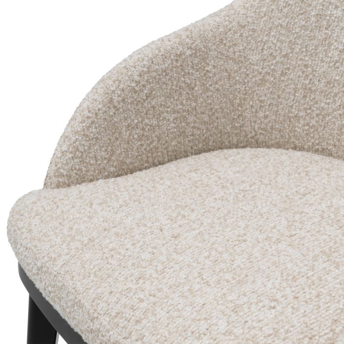 Chaise de salle à manger bouclé beige | Eichholtz Costa