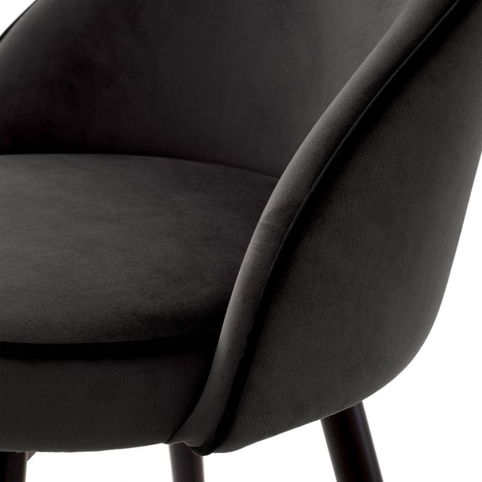 Chaise de comptoir en velours gris (lot de 2) | Eichholtz Cooper