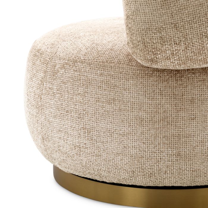 Fauteuil en tissu sable | Eichholtz Phedra