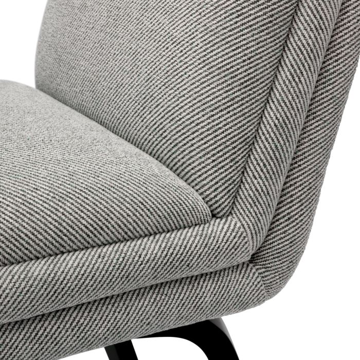 Chaise de salle à manger en tissu gris | Eichholtz Lucia