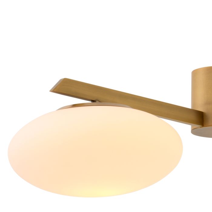 Lustre doré en verre blanc | Eichholtz Evergreen S