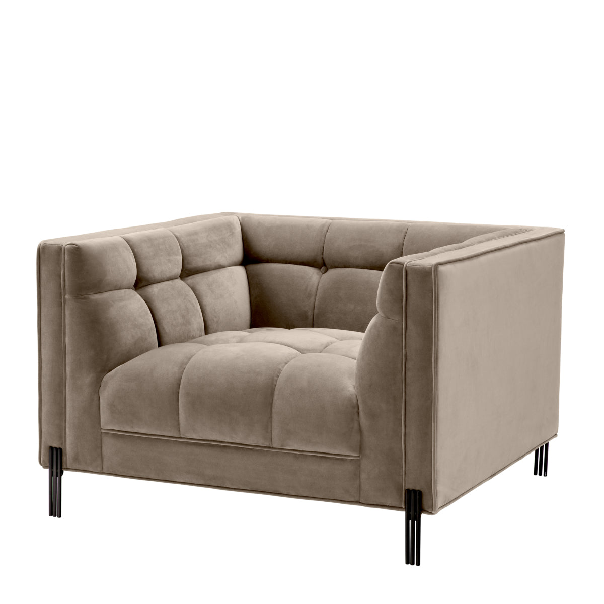 Chaise en velours gris savona | Eichholtz Sienna - vue d'ambiance | REMO-HOME
