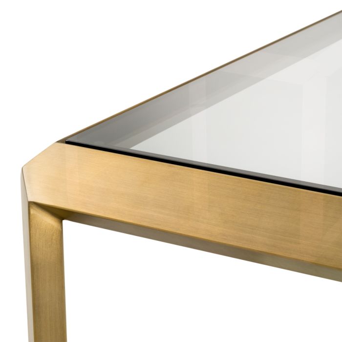 Table d'appoint dorée en verre fumé | Eichholtz Callum