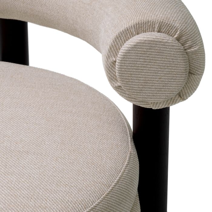 Chaise de salle à manger en tissu sable | Eichholtz Zoey