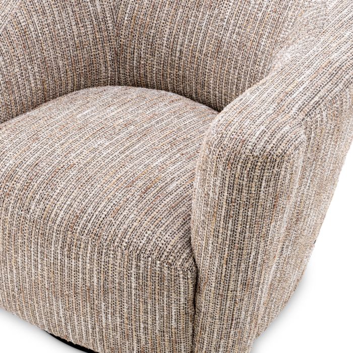 Fauteuil pivotant en tissu beige | Eichholtz Colin D