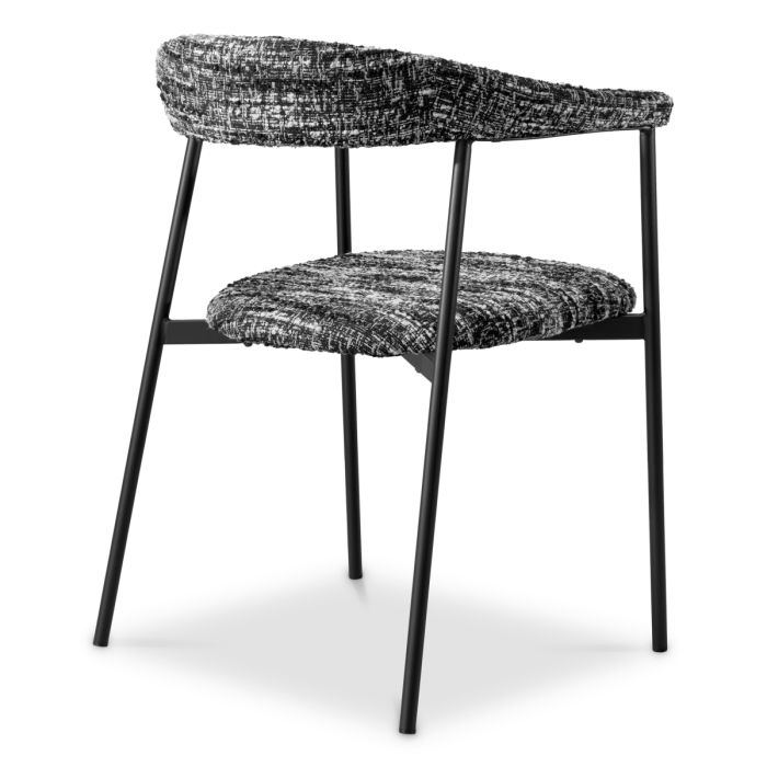 Chaise de salle à manger bouclé noir (lot de 2) | Eichholtz Julio