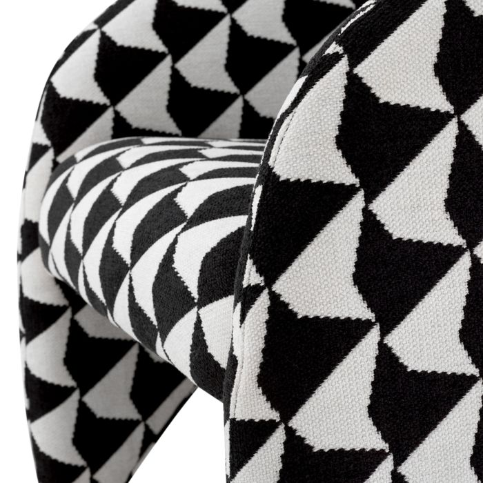 Fauteuil en tissu noir et blanc | Eichholtz Toledo