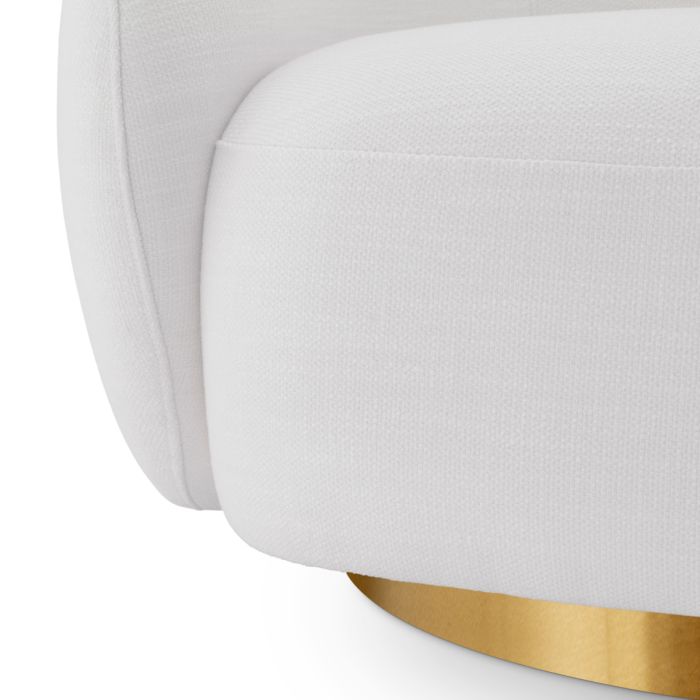 Fauteuil pivotant en tissu blanc | Eichholtz Brice