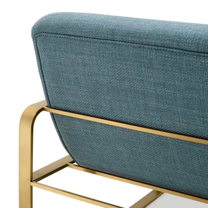 Fauteuil en tissu bleu mer | Eichholtz Olsen