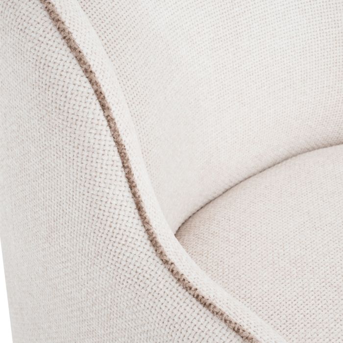 Fauteuil en tissu blans cassé | Eichholtz Barrier G