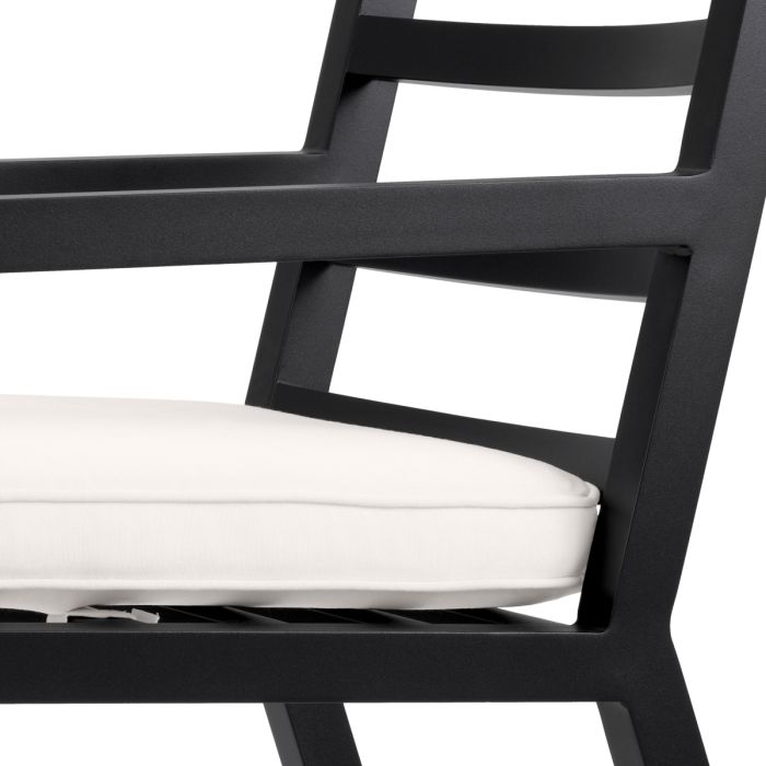 Chaise extérieure en métal noir | Eichholtz Delta
