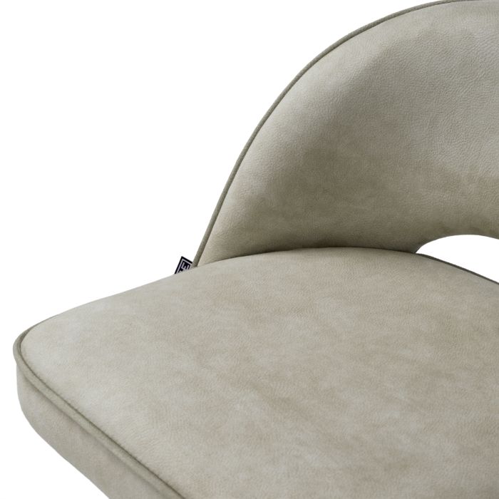 Chaise de comptoir en cuir beige (lot de 2) | Eichholtz Cliff