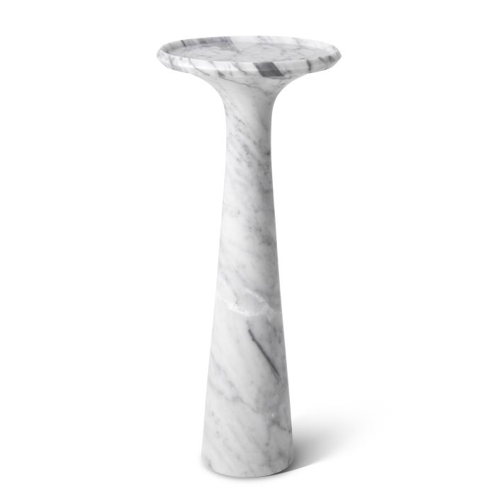 Table d'appoint en marbre blanc | Eichholtz Pompano High