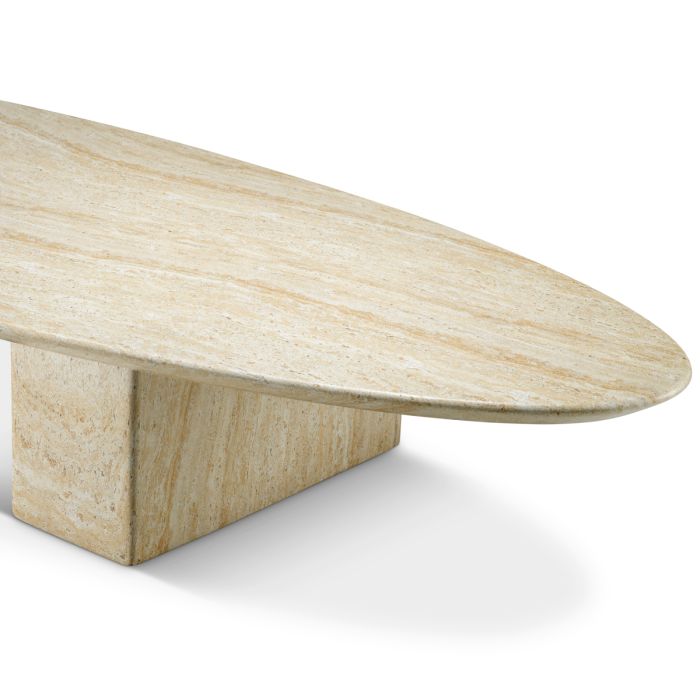 Table basse extérieur en béton armé beige | Eichholtz Aurore