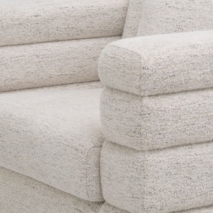 Fauteuil en tissu blanc écru | Eichholtz York