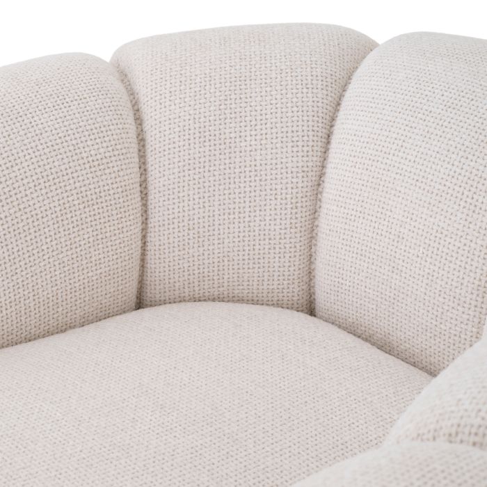 Fauteuil pivotant en tissu blanc cassé | Eichholtz Sunset
