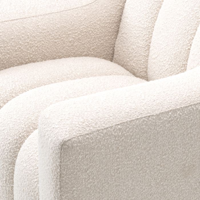 Fauteuil bouclé crème | Eichholtz Kelly