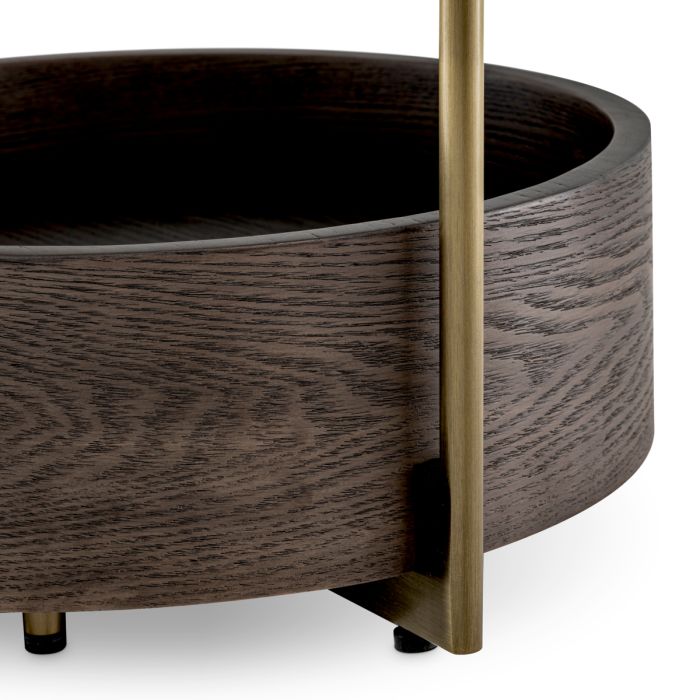 Table d'appoint dorée en marbre blanc | Eichholtz Faye