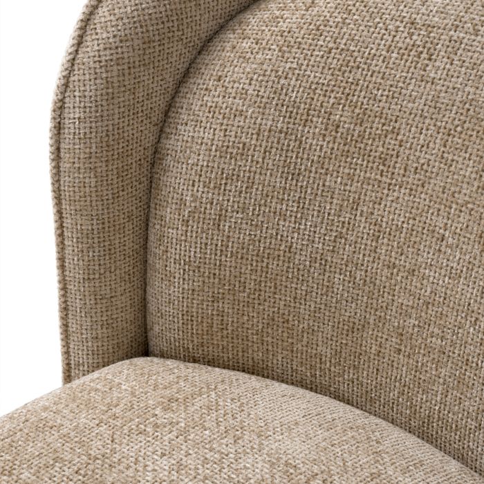 Fauteuil en tissu sable | Eichholtz Barrier D