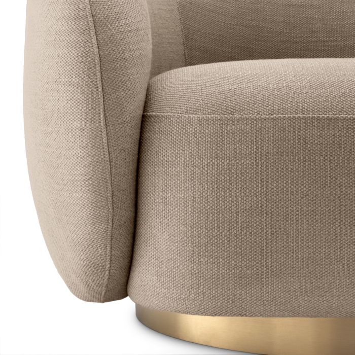 Fauteuil pivotant en tissu sable | Eichholtz Brice