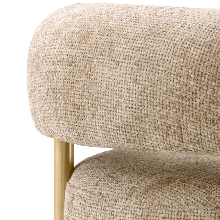 Fauteuil en tissu sable | Eichholtz Thompson