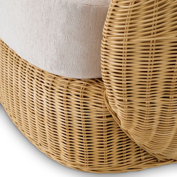 Fauteuil pivotant en rotin | Eichholtz Rafael