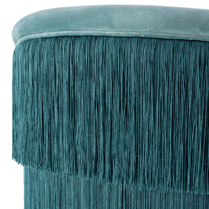 Fauteuil pivotant en velours bleu | Eichholtz Le Vante
