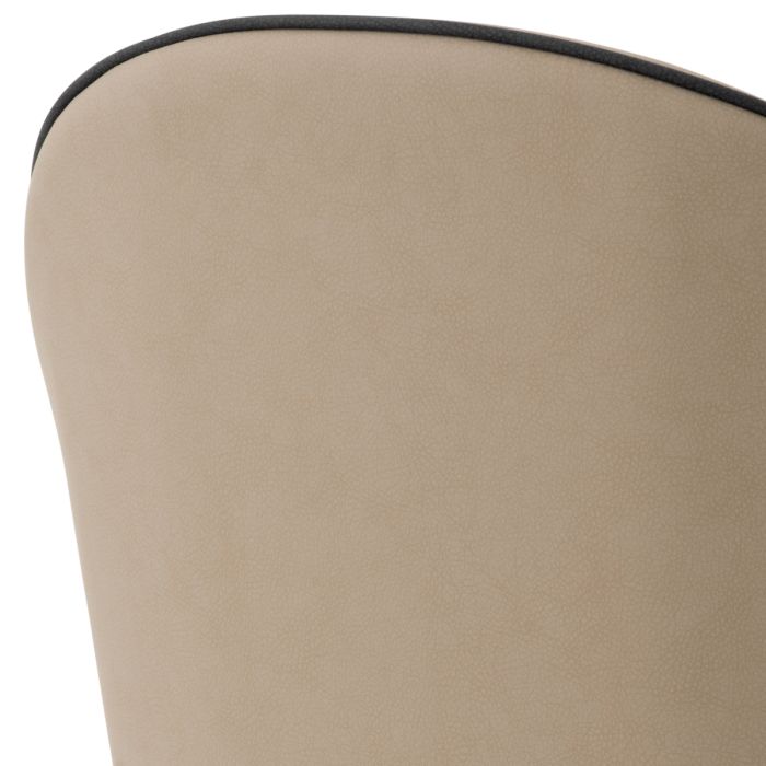 Chaise de salle à manger en similcuir beige (lot de 2) | Eichholtz Cooper
