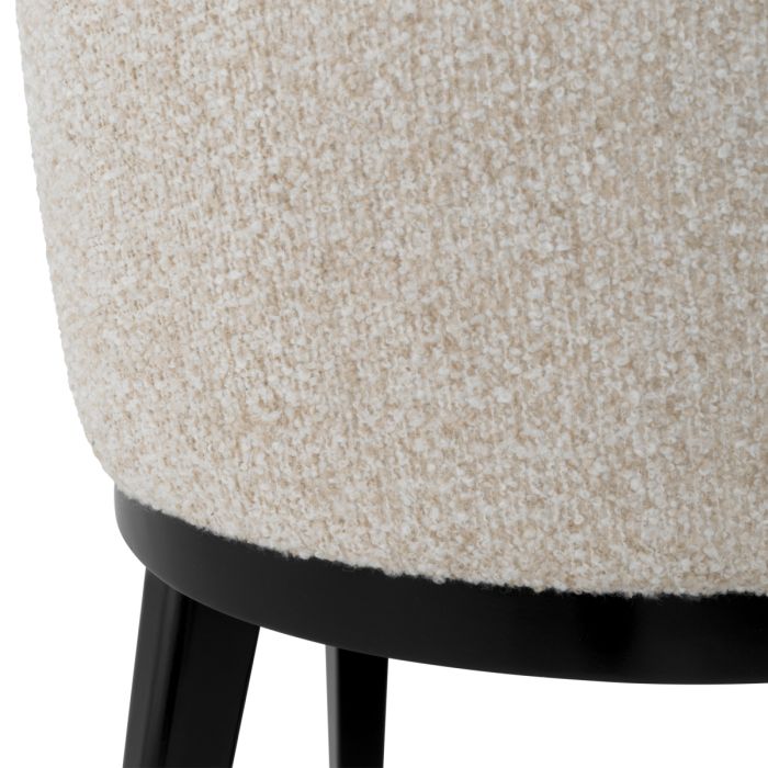 Chaise de salle à manger bouclé beige | Eichholtz Costa