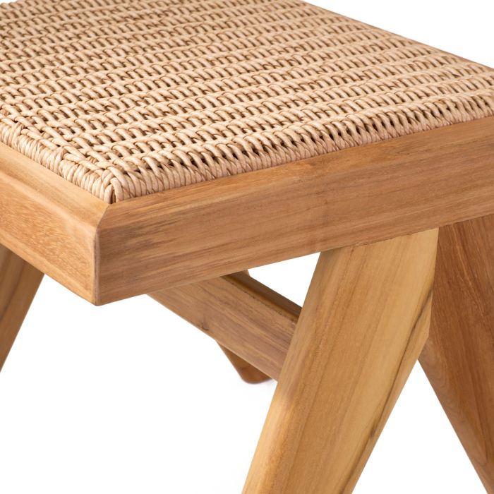 Chaise extérieure avec teck et cordage marron | Eichholtz Niclas