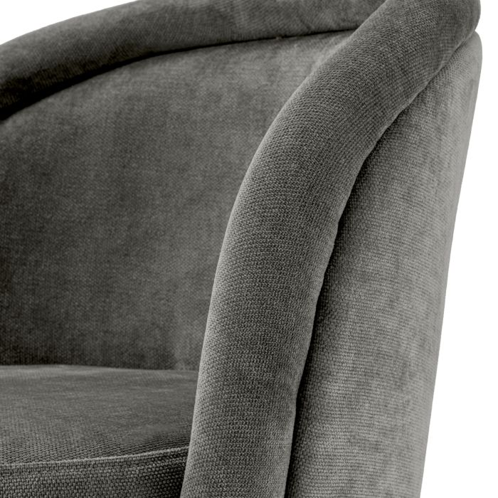 Chaise de salle à manger en tissu gris (lot de 2) | Eichholtz Chloé