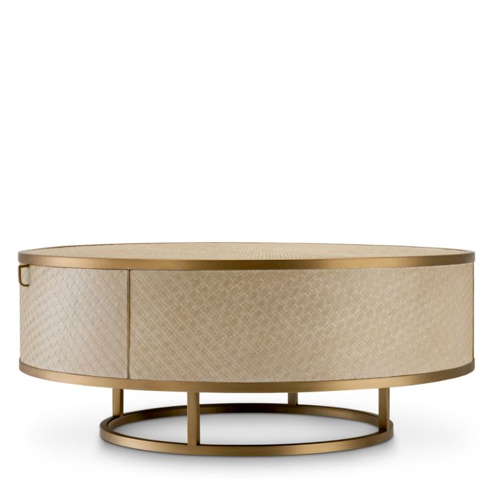 Table basse dorée en chêne tressé | Eichholtz Napa Valley