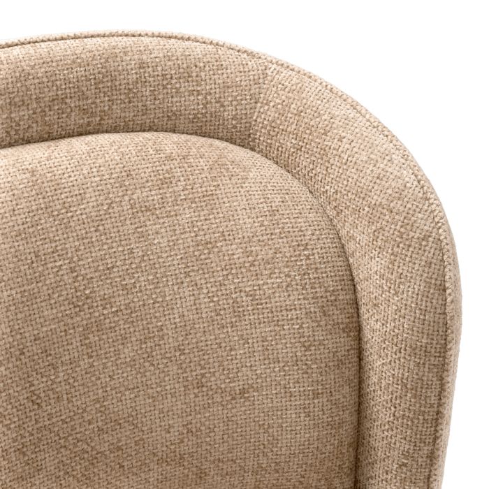 Fauteuil en tissu sable | Eichholtz Barrier G