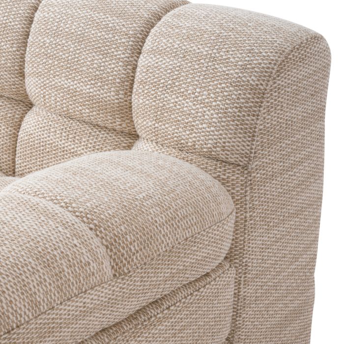Module d'angle gauche en tissu sable | Eichholtz Dean