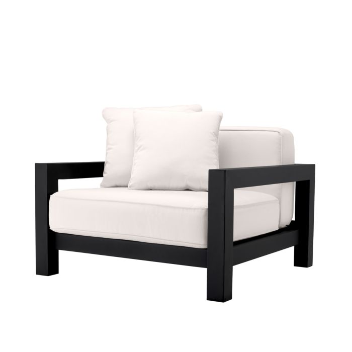 Fauteuil d'extérieur en métal noir | Eichholtz Cap-Antibes