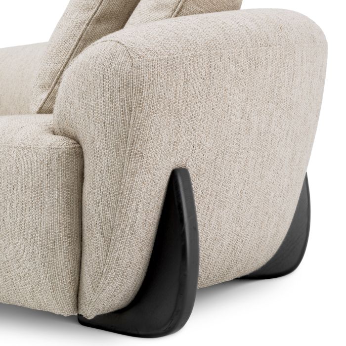 Canapé 2-3 places en tissu greige | Eichholtz Siderno