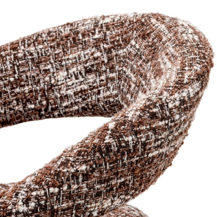 Chaise de salle à manger bouclé rouge | Eichholtz Bravo