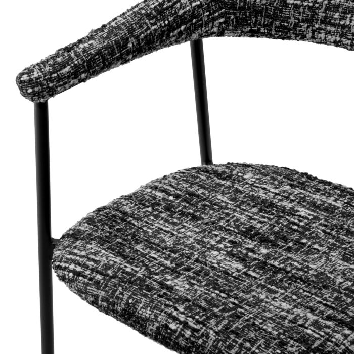 Chaise de salle à manger bouclé noir (lot de 2) | Eichholtz Julio