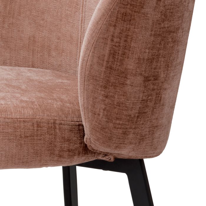 Chaise de salle à manger en tissu rose (lot de 2) | Eichholtz Lloyd