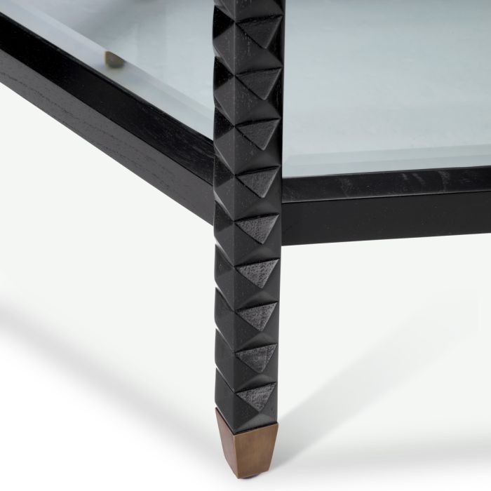 Table basse en bois noir en verre | Eichholtz Cornelius