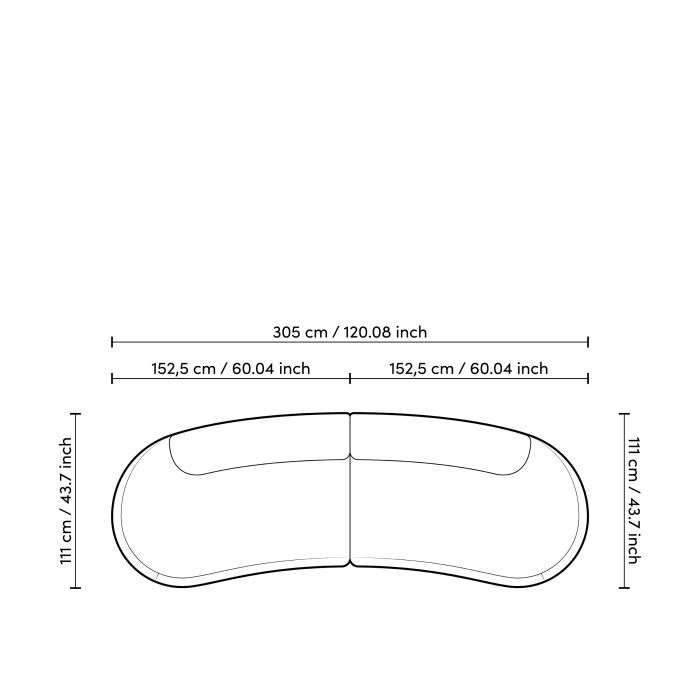 Canapé 3-4 places bouclé crème | Eichholtz Bjorn S