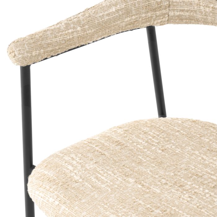 Chaise de salle à manger bouclé crème (lot de 2) | Eichholtz Julio